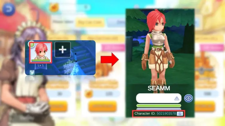 how to find ragnarok m eternal love character id