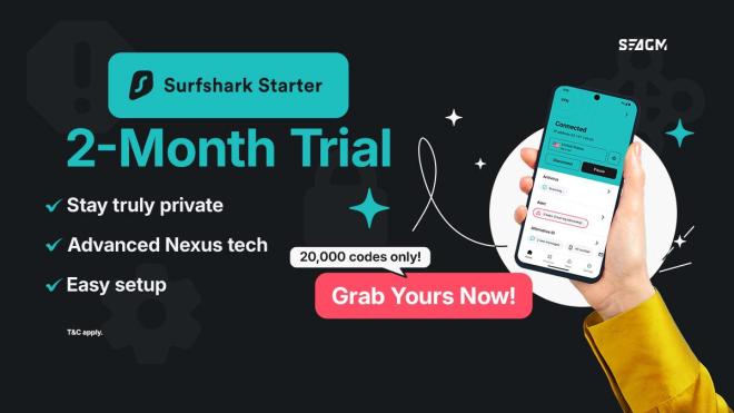 Protect Your Privacy with Surfshark STARTER – 2-Month Trial for Only USD 1!