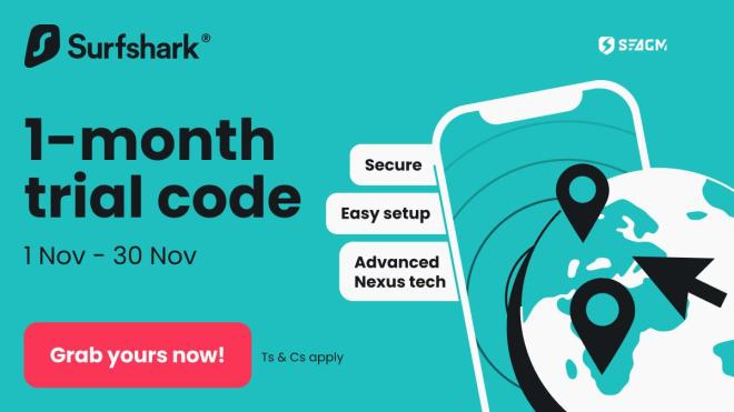 Surfshark x SEAGM: Enjoy a FREE 1-Month VPN Trial!